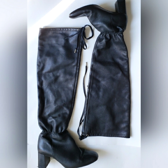 Zara | Slouchy/Over-the-knee Leather Boots - Picture 11 of 13